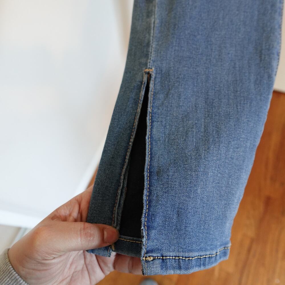 Free People We the Free Riley Slit Skinny Jeans Denim Stretch Boho Size 30 - Picture 7 of 11